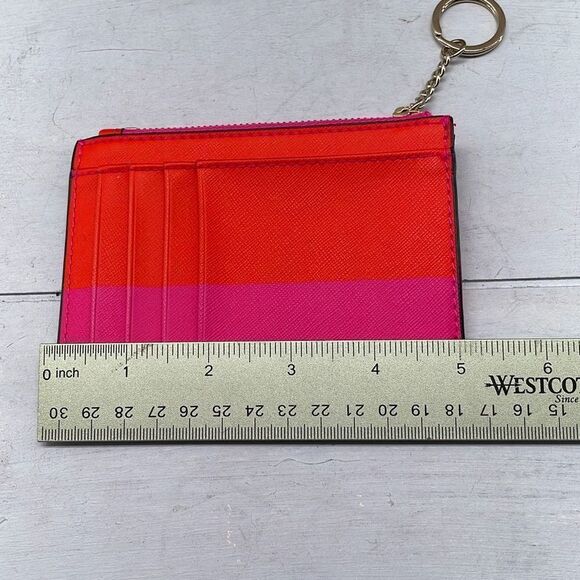 Kate Spade Wallet Small Pink Zip Closure Multi Compartment Vegan Leather Lined - Picture 3 of 7